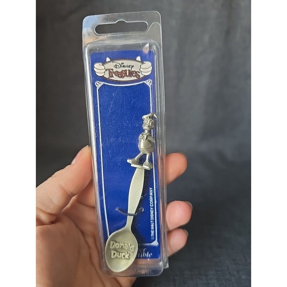 Disney Treasures Pewter Collectible Donald Duck Souvenir 4" Spoon Disneyana